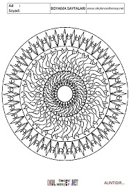 Mandala boyama sayfaları